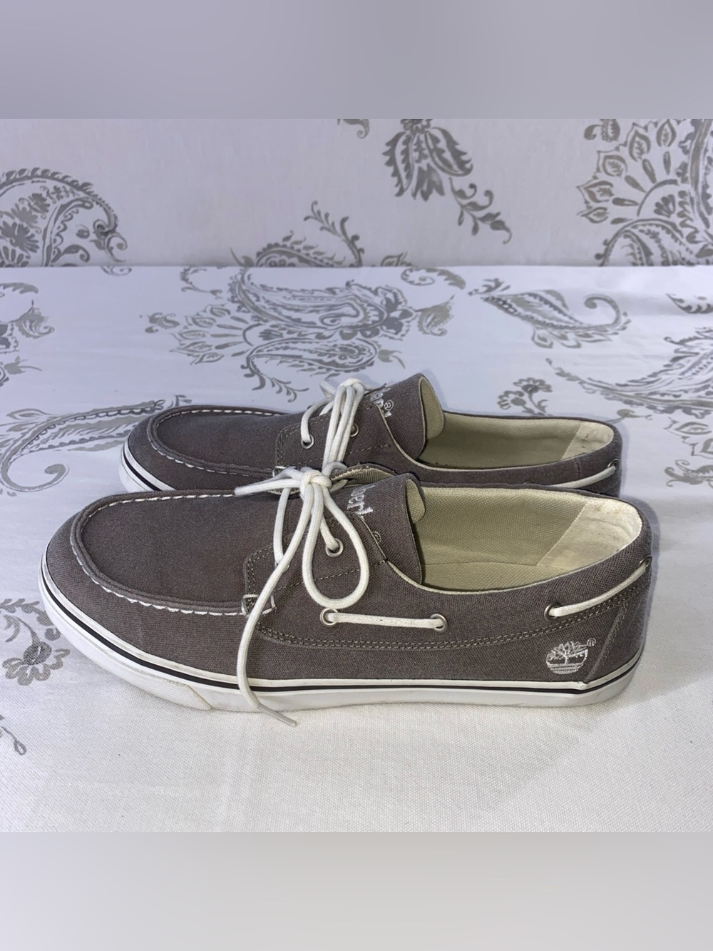 Timberland Earthkeepers Men's Gray Canvas Lace-Up Boat Shoes
Size 10 - Picture 3 of 11